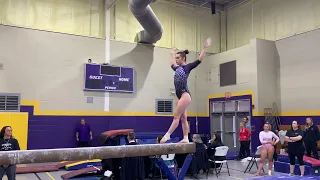 9.8 first place Georgia State beam routine