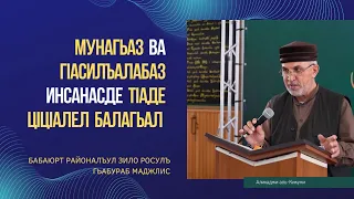 Мунагьаз ва гlасилъалабаз инсанасде тlаде цlцlалел балагьал. Алихаджи аль-Кикуни