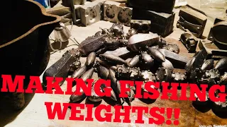 How To Make Fishing Weights, Melting Lead , Making Fishing Leads