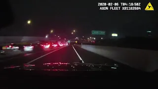 Fort Worth Police Dash Cam Video Of Traffic Backup Due To Street Racing