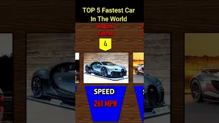 TOP 5 Fastest Car In The World | Fastest Vehicle speed comparison #shorts