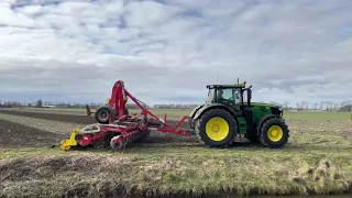 John Deere 6215R Ultimate Edition with Pöttinger Terradisc 6001