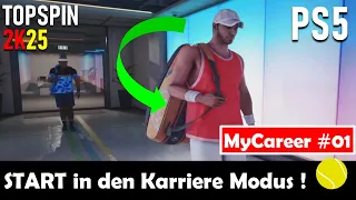 TOPSPIN 2K25 🎾 PS5 | Karriere #01 - START in den MyCareer MODUS ! Ich will TENNIS PROFI werden !