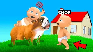CHOP DESTROYED THE HOUSE USING HIS SUPER DOG SUMO