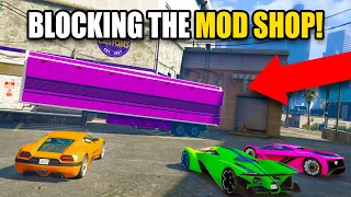 BLOCKING THE MOD SHOP WITH THE MOC! | GTA 5 THUG LIFE #355