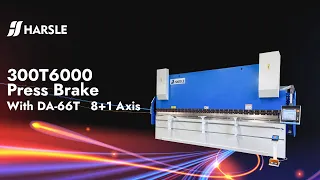 HARSLE WE67K-300T6000 Genius CNC Press Brake Machine with DA-66T and 8+1 Axis