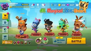 Zooba Squad All Magical Skin Unlock Finn Nix Lizzy Fuzzy Molly Pepper Gameplay