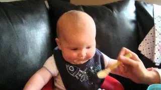 Baby Wesley loves his food