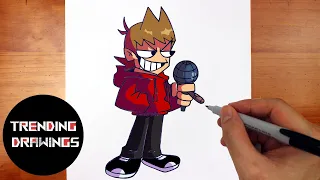 How To Draw FNF MOD Character - Tord Challenge Edd Easy Step by Step