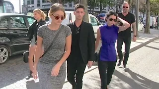 EXCLUSIVE - Sexy Gigi Hadid, Kendall Jenner and Hailey Baldwin shopping at Fendi store in Paris