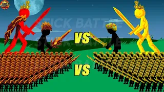 Fire Lava Swordman VS Golden Swordslash Statue Control | STICK WAR LEGACY | STICK BATTLE