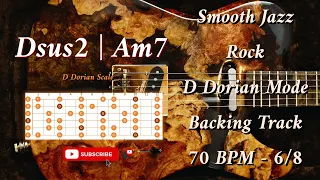 Smooth Jazz Rock D Dorian Mode Backing Track | 70 BPM | 6/8