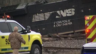 Truck hit by train leads to derailment in Collegedale on Tuesday