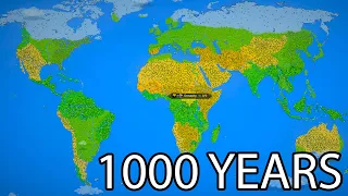 Resettlement from Africa! 1000 Years - Worldbox Timelapse