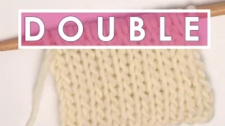 Double Stockinette Stitch - Double Sided Knitting Pattern (2 Row Repeat)