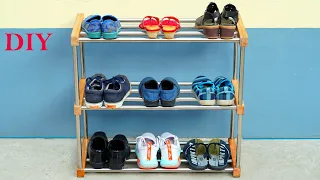 DIY Shoe Stand // Make Shoe Rack from Steel Pipe