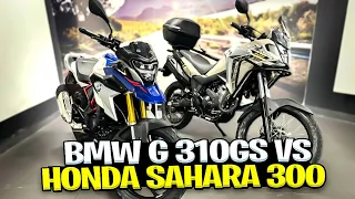 SUPER COMPARATIVO NOVA HONDA SAHARA 300 X BMW G 310 GS - ACABAMENTO PREMIUM X BAIXA MANUTENÇÃO?