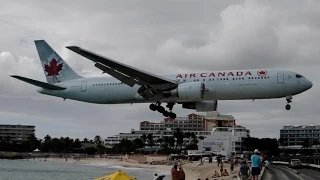 Air Canada 767-300 action @ St Maarten Princess Juliana Airport (HD 1080p)