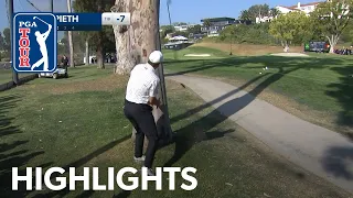 Jordan Spieth's ridiculous "tree-coil" leads to par save at Genesis | 2022