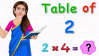 Table of Two 2 x 1 = 2 | Table with activity | Multiplication table with activity | elearning studio