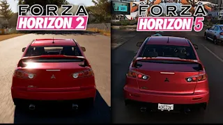 CAR SOUNDS in Forza Horizon 5 VS Forza Horizon 2 | Car Sound Comparison