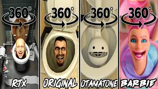 Skibidi Toilet ORIGINAL vs RTX vs Otamatone vs Barbie 360º VR
