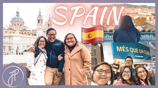 Barcelona & Madrid Vlog (2019): first football game at Camp Nou, city tour + lots of food!🤣