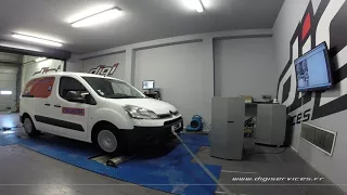 Citroen Berlingo 1.6 hdi 75cv Reprogrammation Moteur @ 103cv Digiservices Paris 77 Dyno