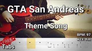 GTA San Andreas Theme Song (Bass Cover) Tabs