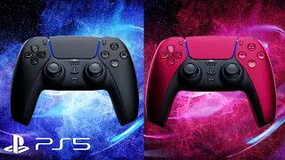 New Cosmic Red & Midnight Black PS5 Dualsense Controllers - OFFICIAL