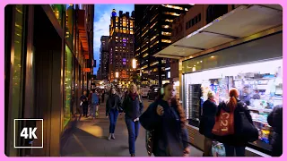 4K NEW YORK Walking tour 🗽 Evening in Lower MANHATTAN, NYC