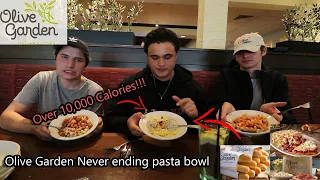 Olive Garden Never-Ending Pasta Bowl Challenge (Over 10,000 Calories!) (Food Challenge)