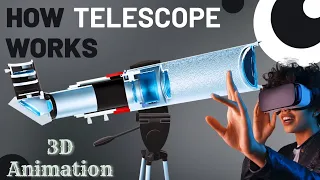 How to work Telescope??| (3D animation) #telescope #science #how #physics #3d #explore #universe