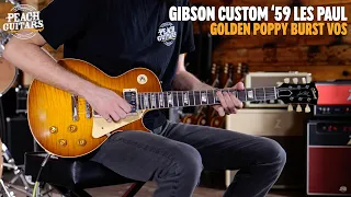 No Talking...Just Tones | Gibson Custom '59 Les Paul Standard Golden Poppy Burst VOS