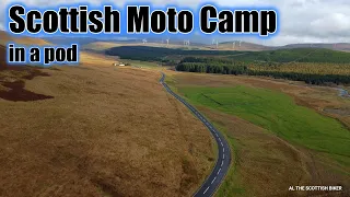 Scottish Motorcycle Camp, in a pod