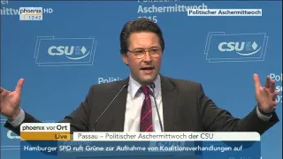 Politischer Aschermittwoch der CSU: Rede von Andreas Scheuer am 18.02.2015