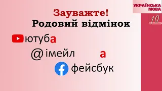 Українська мова, 10 клас. Закінчення іменників чоловічого роду ІІ відміни в родовому відмінку.