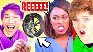 Kid FLATTENS MOM'S TIRE To SKIP TEST, He Instantly Regrets It! (LANKYBOX REACTS TO DHAR MANN!)