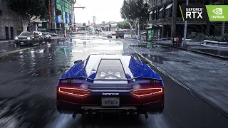 GTA 5 - 8k Resolution Rain Enhacement RTX 4090 - NEW 2022 Ray Tracing Ultra Realistic Graphics Mod