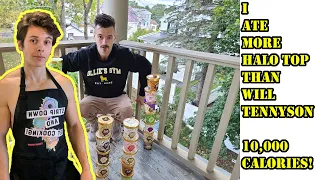 The Will Tennyson 10,000 Calorie Halo Top Challenge | Man Vs Food