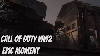 Call of Duty WW2 Train Stop - COD WW2 EPIC MOMENT