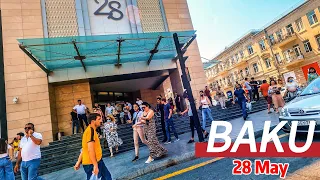 28 May to Targovi Square Neighborhood - Walking Tour - June,13 - Baku Travel - 4K UHD 60 fps