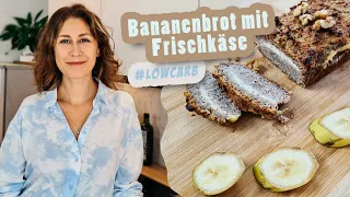 Low Carb Bananenbrot mit Frischkäsefüllung, super saftig, next level Bananenbrot