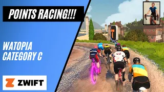 Zwift Points Racing in Watopia // Herd Seaside Sprint // Category C