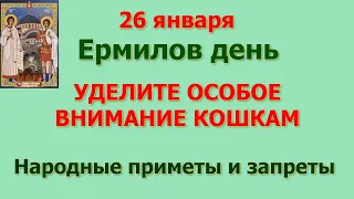 26 января Ермилов день. УДЕЛИТЕ ОСОБОЕ ВНИМАНИЕ КОШКАМ. Народные приметы и запреты.