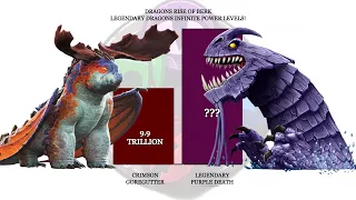 All Legendary Dragons Infinite (power levels) | httyd | Dragons: Rise of Berk