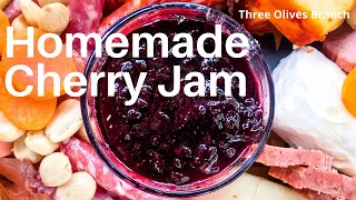 Homemade Cherry Jam - 3 ingredients, no pectin!