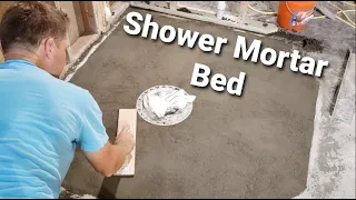 Drypack Mortar Bed: for a CURBLESS shower