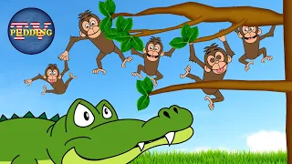 Five Little Monkeys (Teasing Mr. Alligator) | Children's Songs & Animation