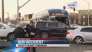 Fresno FAX bus involved in multi-car collision